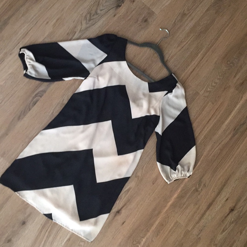 Black and Tan Bow Dress